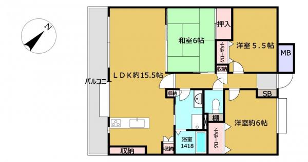 サンシティ川端間取り